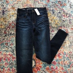 american eagle blue skinny jeans